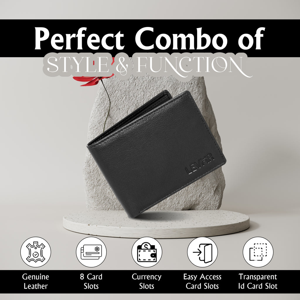 Premium Black Leather Wallet for Men