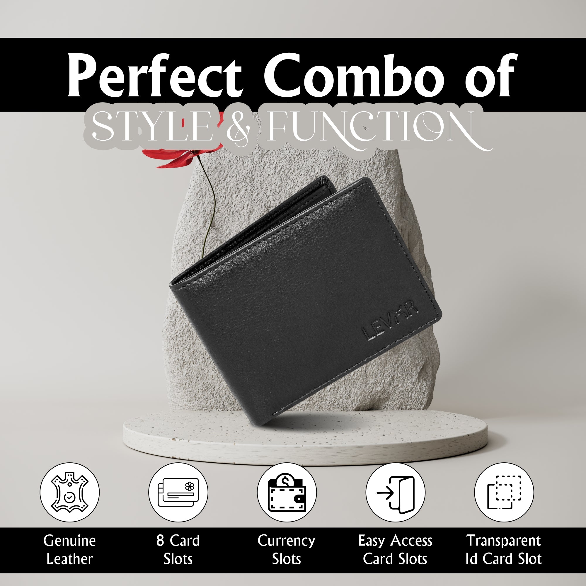 Premium Black Leather Wallet for Men